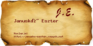 Januskó Eszter névjegykártya