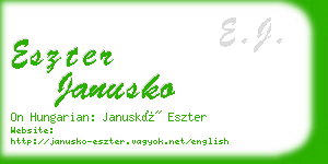 eszter janusko business card
